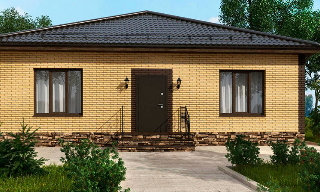 Проекты одноэтажных домов из кирпича | Строй-Снж - Снежинск от 3644 рублей